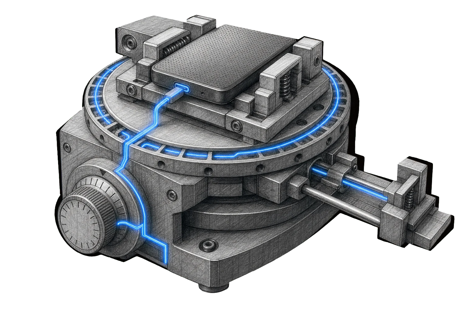 A standing arrangement, connected